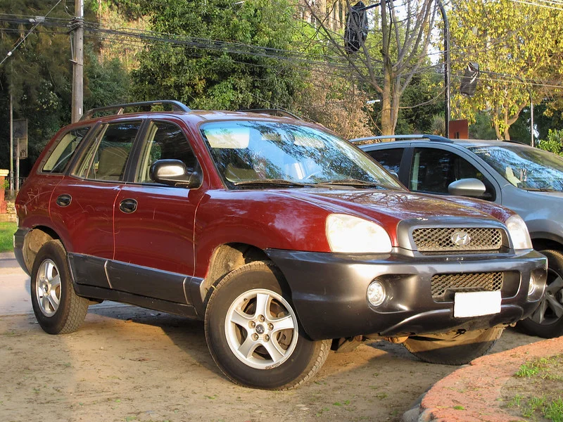 Red Hyundai Santa Fe