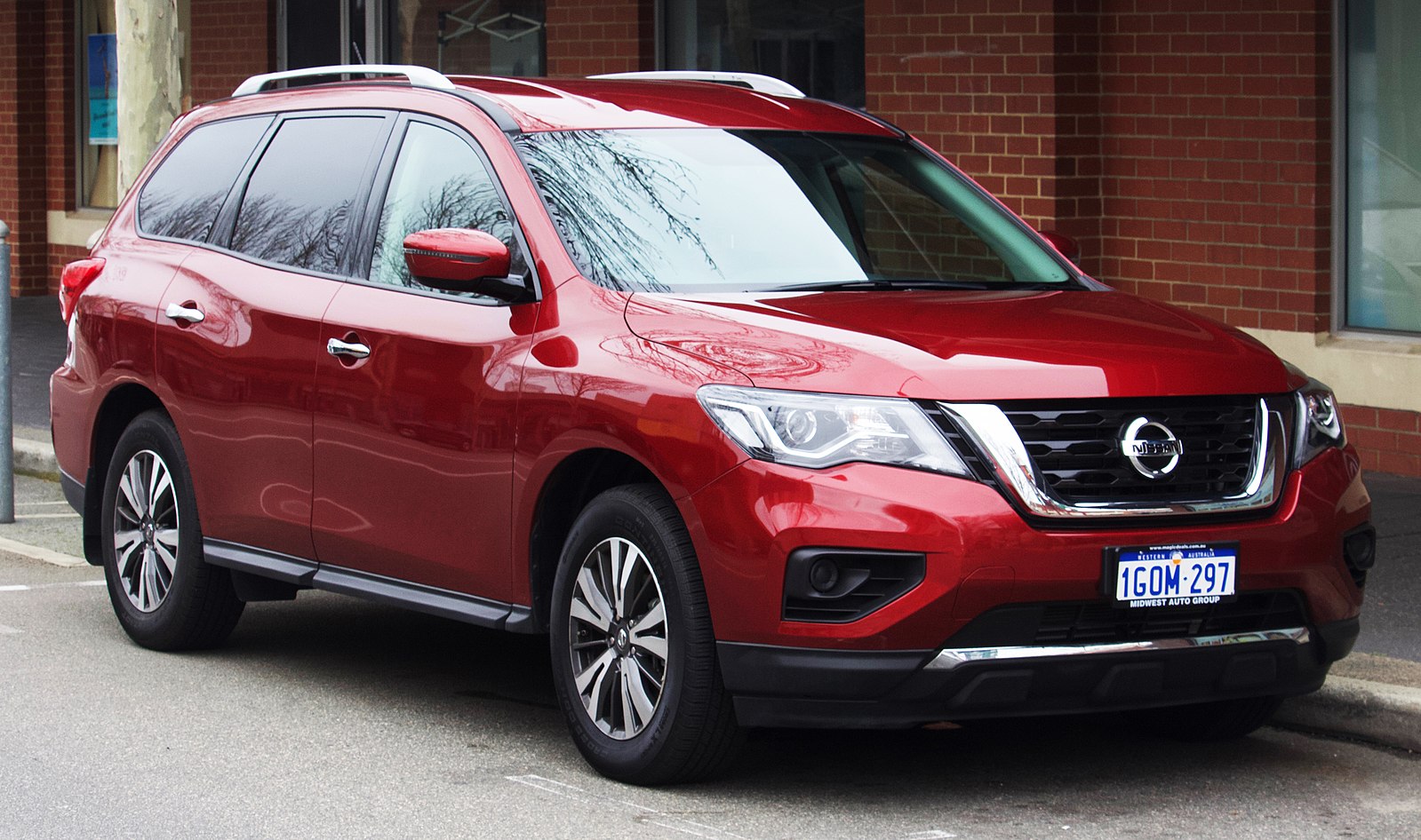 Red Nissan Pathfinder