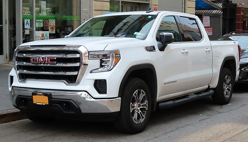 White GMC Sierra 1500 on the street