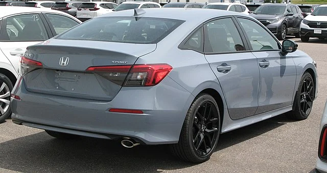 Rear view of a 2022 Honda Civic 