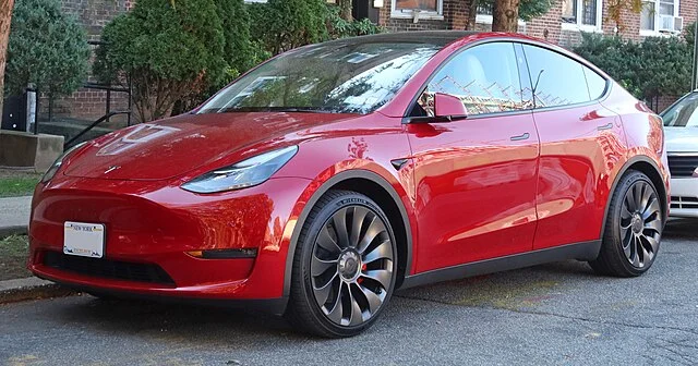 red 2023 tesla model y