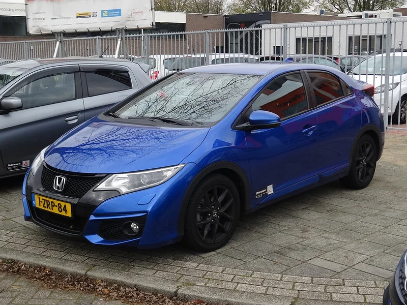 Blue 2015 Honda Civic 