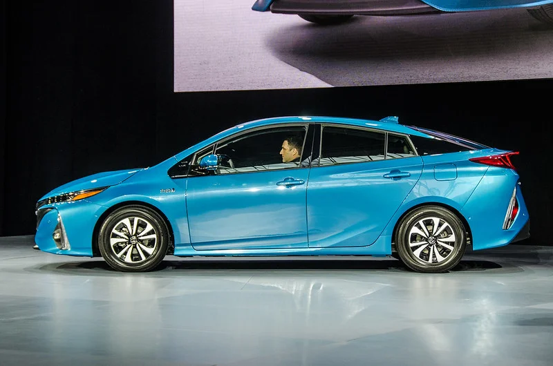 Blue Toyota Prius Prime