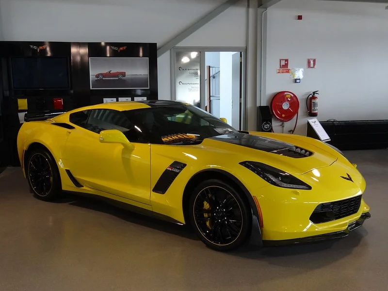 Yellow chevy Corvette