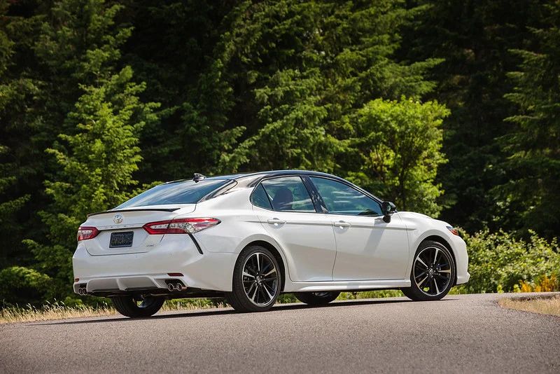 White Toyota Camry XSE