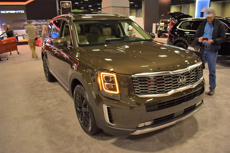 Kia Telluride in a showroom