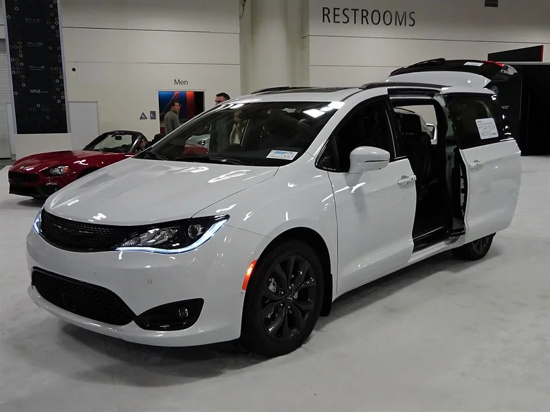 Chrysler Pacifica in a showroom