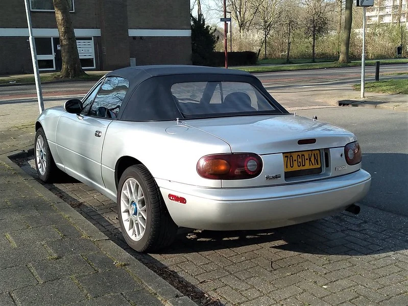 Silver Mazda Miata