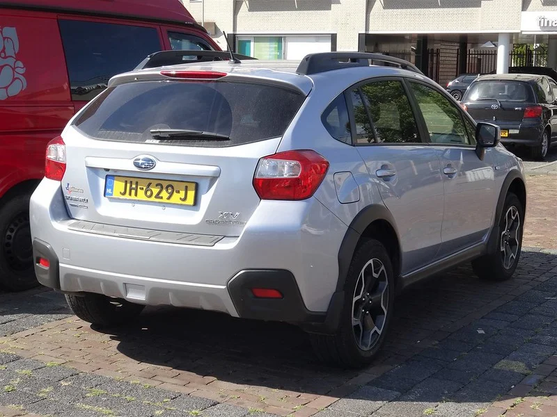 Rear view of a Subaru Crosstrek