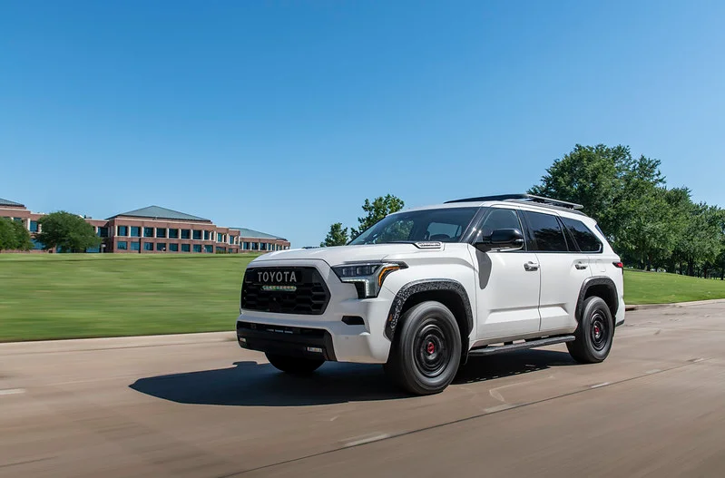 Toyota Sequoia driving on a road