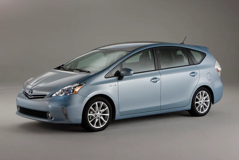 Blue Toyota Prius V