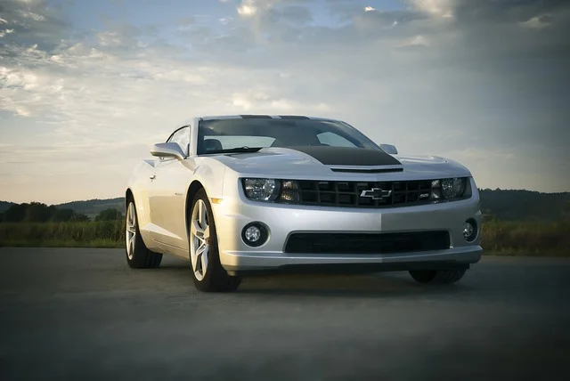 Chevrolet Camaro at sunset