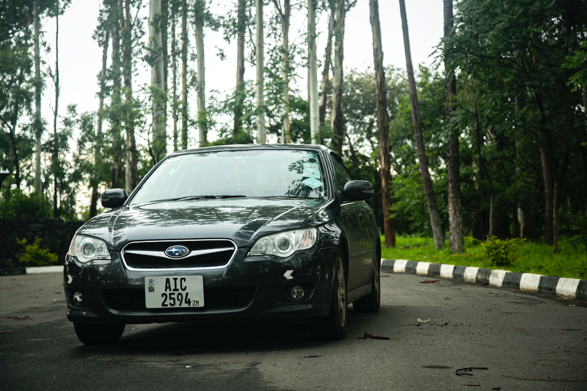 Subaru Legacy on a city street