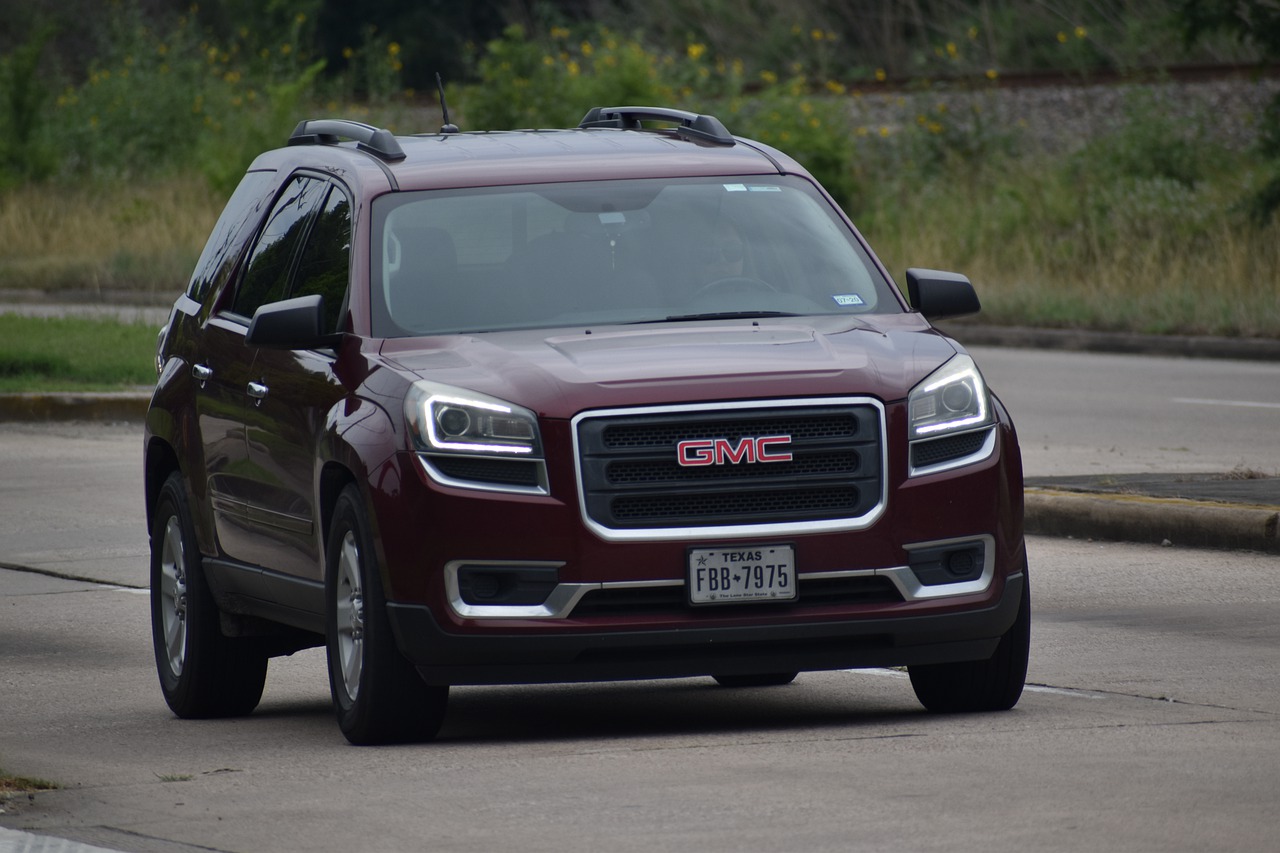 Red GMC Acadia