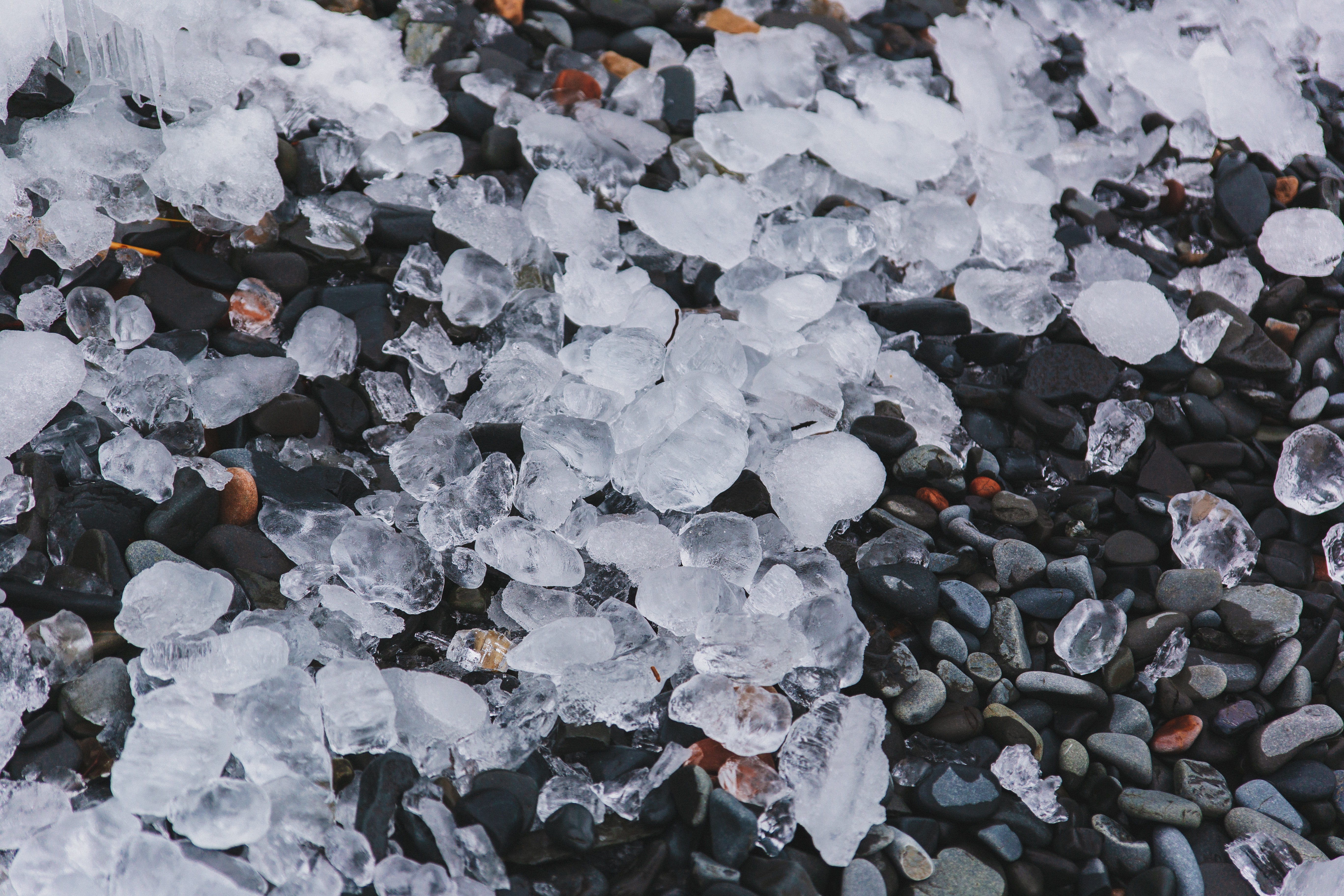 hail on the ground