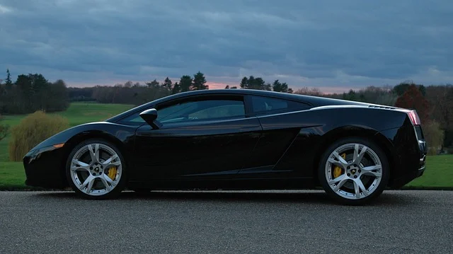 Lamborghini at sunset