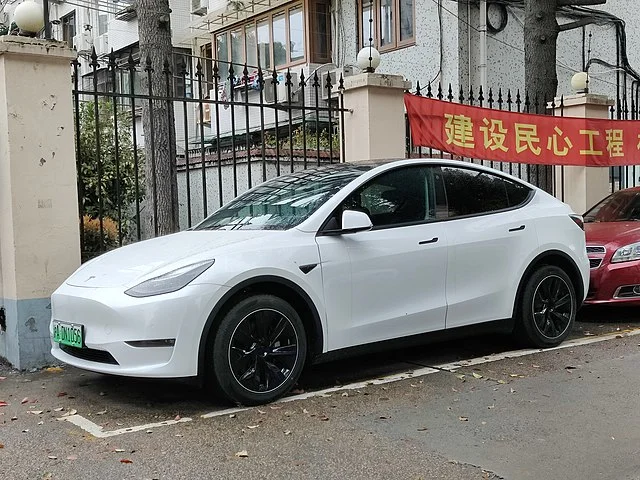 White Tesla Model Y