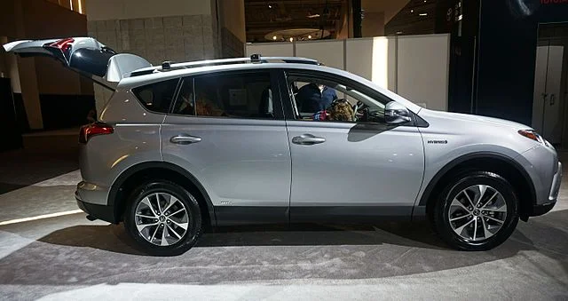 Silver Toyota RAV4 hybrid